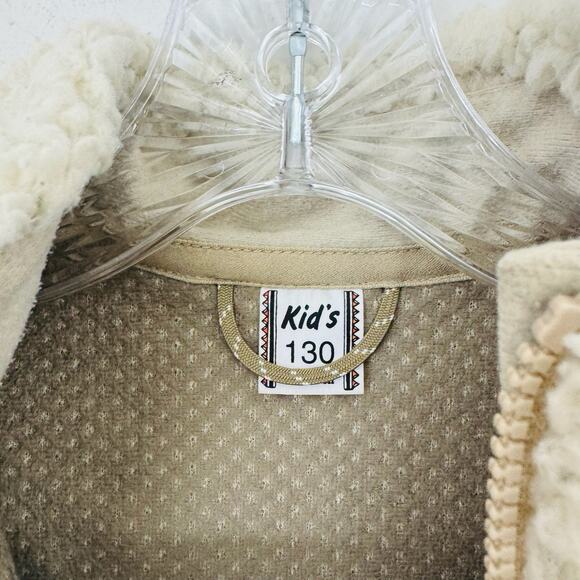 Mont-bell Climaplus Cream Sherpa Zip Up Jacket Girls Size 6-7 - Picture 2 of 6